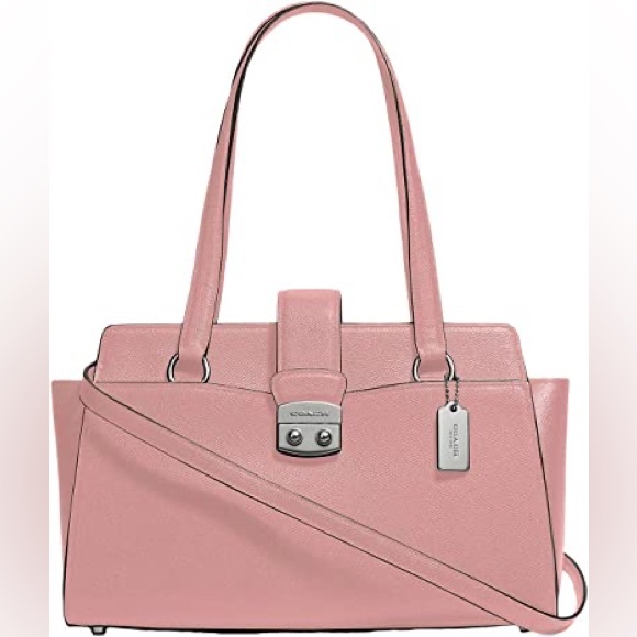 NWOT Coach saffiano Avary leather satchel shoulder bag pink HP pick - Picture 2 of 13